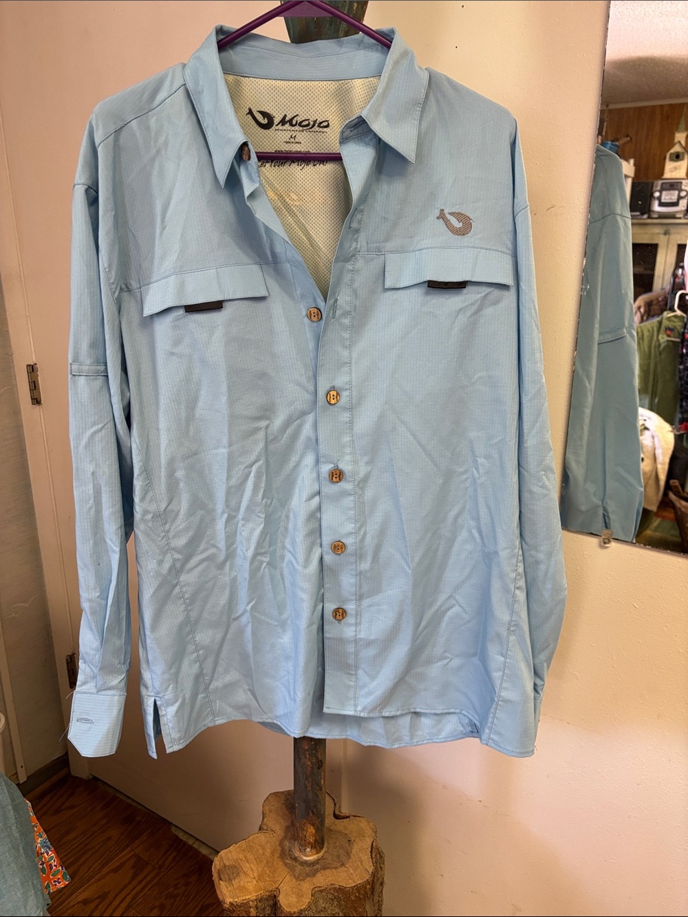 Mojo Men’s Light Blue Shirt Jacket - Lightweight Layer